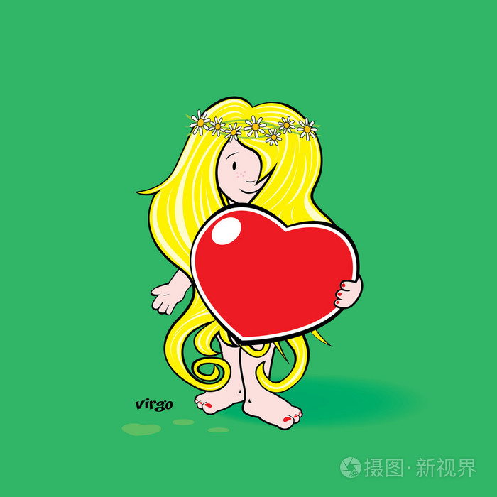 头像可爱星座插画女生阳光唯美_阳光星座插画头像女生可爱_头像可爱星座插画女生阳光图片