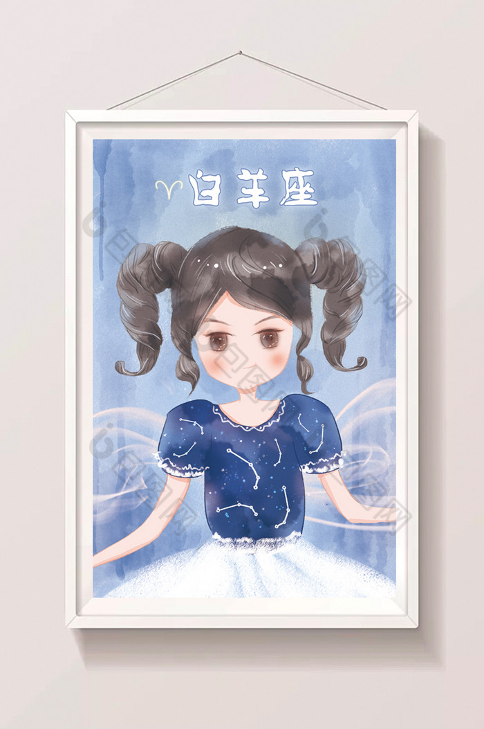 12星座手绘漫画女孩_十二星座女生漫画手绘背面_漫画星座女孩