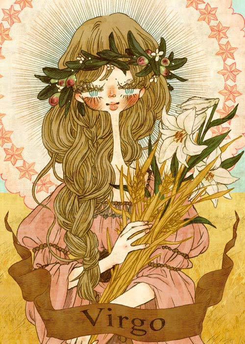 12星座壁画_十二星座精美壁画女生_星座壁纸美少女